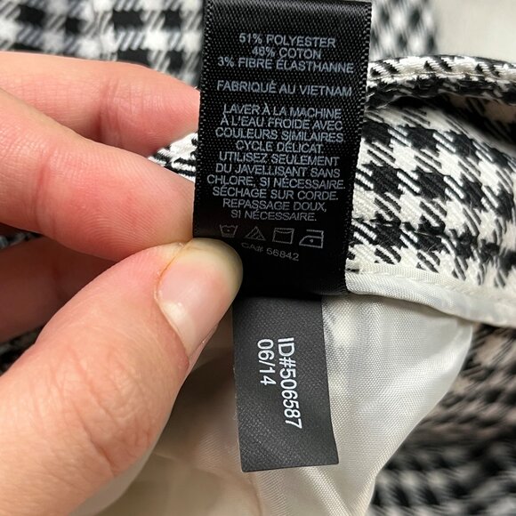 Express Columnist Pants Size 4R Black White Checkerboard Tapered Leg Stretch - Picture 11 of 16